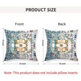 thumbnail image 3 of Boho Pillow Covers 16"x16" Set of 2 Carpet Blue Vintage Throw Pillow Case Soft Square Decorative Pillowcases for Home Decor Sofa Car Living Room, 3 of 6