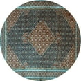 thumbnail image 1 of Ahgly Company Indoor Round Persian Light Blue Traditional Area Rugs, 6' Round, 1 of 4