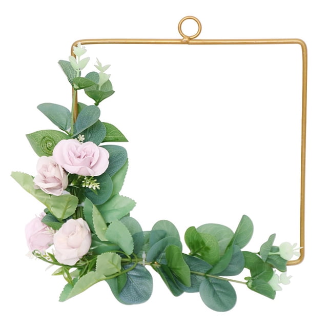 Guirnalda de hojas pequeñas para puertas con espinas, decoración en forma de corona, simulación, decoración y colgante