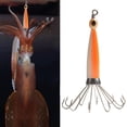 thumbnail image 2 of Squid Jig Pesca Señuelo Gancho Pulpo Sea Boat Hard Bait (Luminoso 10 Claw) Naranja FLhrweasw Nuevo, 2 of 2