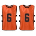 thumbnail image 4 of Carevas 12PCS Kid's Football Pinnies Quick Drying Soccer Jerseys Youth Sports Scrimmage Basketball Team Training Numbered Bibs Practice Sports Vest, 4 of 7