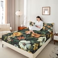 thumbnail image 4 of Homewish Boys Girls Chic Floral Flowers 4pcs Bed Sheets,Exotic Style King Sheets,Vintage Aesthetic Super Cozy Sheet Set,Super Cozy Room Decor, 4 of 7