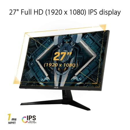 ASUS - TUF Gaming 27" IPS FHD 1080P 165Hz 1ms FreeSync Premium Gaming Monitor (2 x HDMI, DisplayPort) - Black