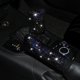 thumbnail image 2 of Blingbling, accesorios de coche, juego de cubierta de freno de mano de cambio de marchas para mujeres Grils, plata Feliz Sencillez, 2 of 5