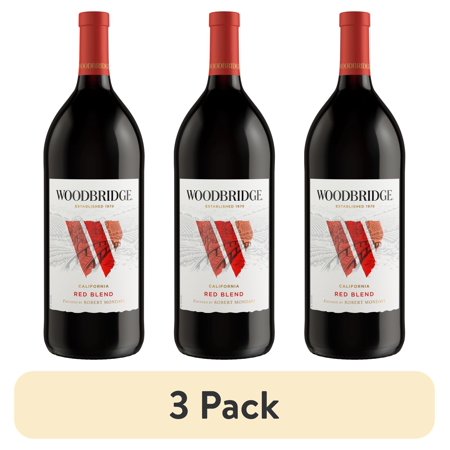 (3 pack) Woodbridge Red Blend, Red Wine, 1.5 L