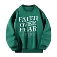 thumbnail image 1 of Sudadera para mujer, camisetas lindas creativas de invierno para el hogar, oficina, regalo de Navidad para mujer Verde, 1 of 8