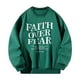 thumbnail image 1 of Sudadera con cuello redondo para mujer, ropa de gimnasio de invierno para mujer para salir a hacer ejercicio Verde, 1 of 7
