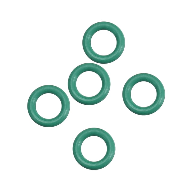 Anillos O de goma de fluorocarbono, junta de sellado FKM para maquinaria de vehículos y plomería, verde, paquete de 5, 8.5mmx5.5mmx1.5mm