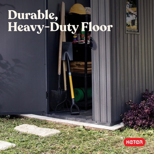 Keter Darwin Maintenance-Free Composite Outdoor Storage Shed, 81