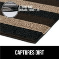 thumbnail image 4 of GORILLA GRIP Striped Doormat, Thick Bristle Door Mat Catches Dirt from Shoes, 24x16, Black Brown Beige, 4 of 9