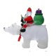 thumbnail image 3 of Holiday Decoration Christmas White Bear Inflatable Santa Claus Riding Bobble Bear Atmosphere Decoration-U.S. regulations, 3 of 5