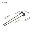 thumbnail image 2 of Unique Bargains Folding Table Legs, 4 Pack 35cm(13.8') Metal Foldable Coffee Table Legs, Black, 2 of 6