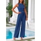 thumbnail image 3 of Conjunto de Ropa Casual para Mujer PRETTYGARDEN Top Corto Azul Oscuro Talla L, 3 of 8