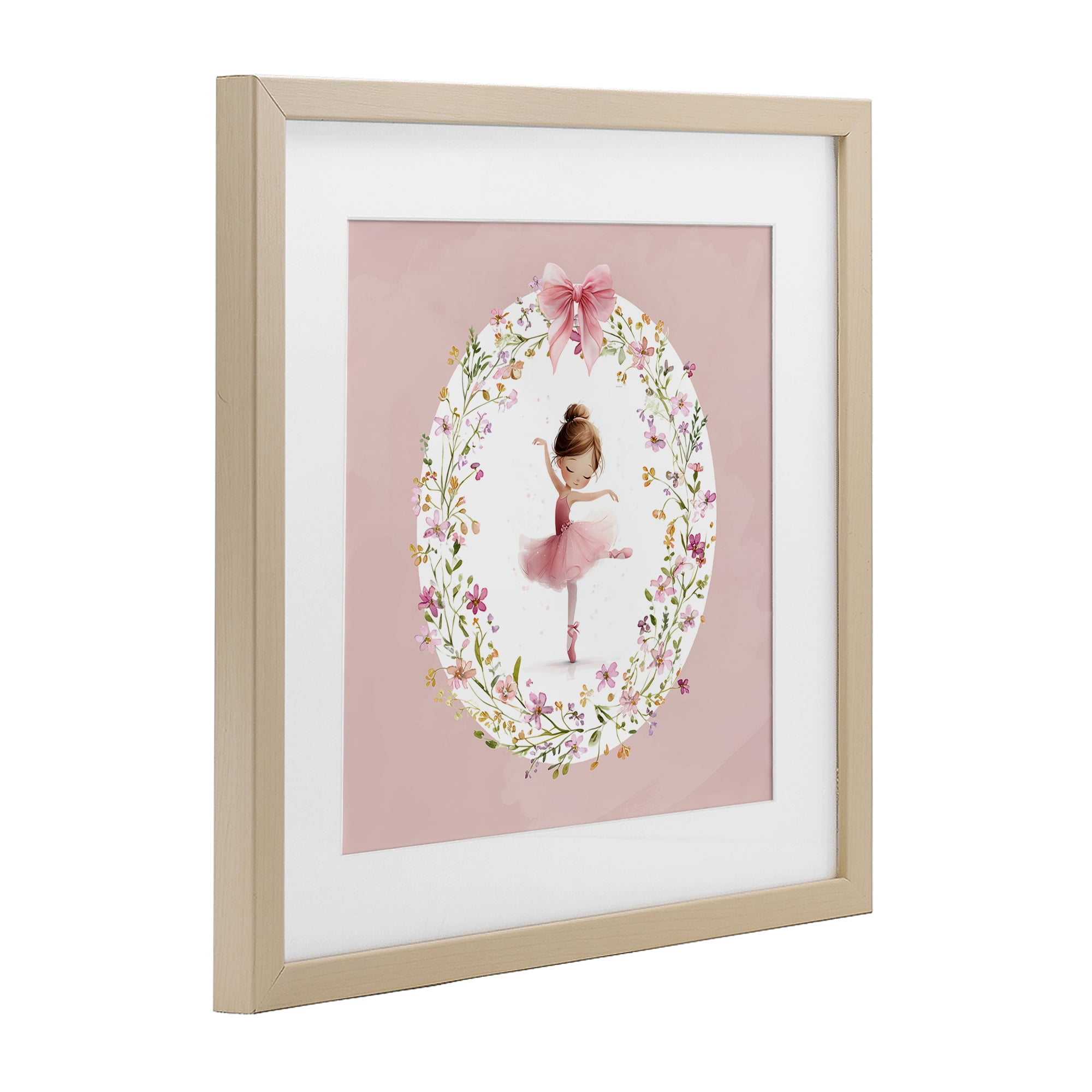 Stupell Industries Ballet Dancing Princess Birch Framed Print Under Glass, design by Christine Simpson Art