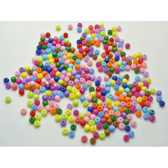 U8MO Craft DIY Mixed Bubblegum Gumball Color Acrylic Round Beads Smooth Ball 4mm-20mm-1000pcs 4mm
