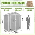 thumbnail image 6 of Enyopro 6 x 4.4FT Shed & Outdoor Storage, All-Weather Plastic Resin Outdoor storage Shed for Outside with Floor, Utility Tool Large Shed with Dual Lockable Doors for Patio Backyard Lawn, Gray, 6 of 11