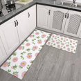 thumbnail image 2 of Pioneer Flower Floral Print Pattern Kitchen Rugs Sets Of 2, Anti Fatigue Non Slip Washable Floor Mats for Kitchen Sink Laundry, 17X30 Inch + 17X47 Inch, 2 of 6