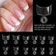 thumbnail image 3 of 600 piezas puntas de uñas cortas ovaladas media cubierta puntas de uñas postizas 12 tamaños puntas de uñas postizas con caja, 3 of 6