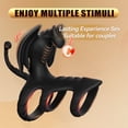 thumbnail image 2 of 2-in-1 Penis Ring with 10 Vibrating Mode,Remote Control 3 Rings Design Silicone Penis Vibrator,Male Audlt Sex Toys for Couple-Black, 2 of 7