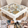 thumbnail image 6 of Boho Inspired Large Anti-Slip Rubber Mat for Game Tables 31.5 Inch Square Mahjong Cover with Quiet Design for Tile Play Cards and Family Game Nights, 6 of 7