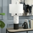 thumbnail image 3 of Evelyn&Zoe Liana 24" Tall Table Lamp with Fabric Shade, Marble/Black/White, 3 of 6