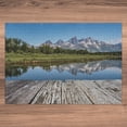 thumbnail image 5 of Ambesonne Landscape Jigsaw Puzzle Durable Cardboard, Lake and Teton Mountains, 1000 pcs, Sky Blue Olive Green, 5 of 5