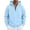 Light Blue, variant on Men's Quarter Zip Hoodies Zip Up Hoodie Long Sleeve Drop Shoulder Sweatshirt Casual Pullover, 2XL