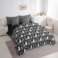 thumbnail image 3 of Feelyou Bohemian Damask Twin Bedding Sets 7-Piece, Gothic Cat Bedding Comforter Set, 3 of 8