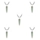 thumbnail image 3 of Jumpingount Hexágono Columna Encanto Exquisito Aniversario de vacaciones Colgantes Colgantes Encantos de cristal Pendiente Accesorios Type2 NO2, 3 of 6