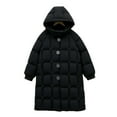 thumbnail image 4 of HAiming Boys Girls Long Padded Hooded Jackets Zip up Causal Solid Color Fall Winter Warm Coats Tops, 4 of 6