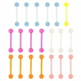 thumbnail image 2 of DESIGNICE 20pcs Colorful Acrylic Barbell Nipple Bar Piercing 1.8mm Jewelry, 2 of 4
