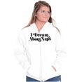 thumbnail image 4 of I Dream About Naps Lazy Day Zip Up Hoodie Men's Women's Brisco Brands S, 4 of 6