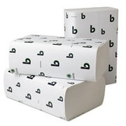 Green Plus Folded Paper Towels, C-Fold, White, 10 1/8 x 13, 200/Pack, 12/Carton