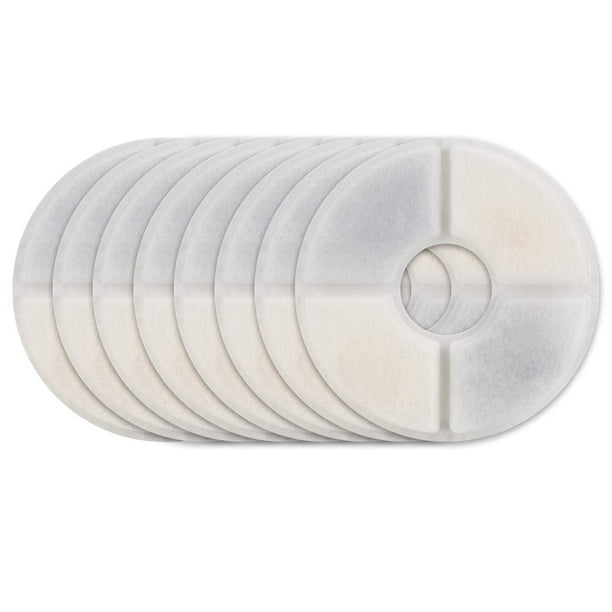 Wonder Creature Filtro de repuesto para fuente de agua para gatos, paquete de 8 filtros, compatible con la mayoría de fuentes para gatos y fuentes de agua para mascotas, filtro de carbón activado