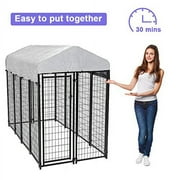 FDW 96 Inch Heavy Duty Outdoor Dog Kennel with Waterproof Cover