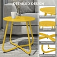 thumbnail image 6 of Grand Patio Outdoor&Indoor Steel Patio Side Table, Weather Resistant Outdoor Small Round End Table for Patio, Yard, Balcony, Garden, Living Room, Bedroom, Yellow, 6 of 9