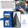 thumbnail image 2 of For iPhone 13 Wallet Case, Phone case Premium PU Leather Flip Folio Protective Cover RFID Blocking Strap 6 pockets Credit Card Slots & Wrist Strap,for Women Men Phone Cover,Blue, 2 of 11