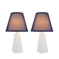 thumbnail image 3 of Aspen Creative 40209-12, 18-1/2" H Ceramic Table Lamp, Empire Lamp Shade in Dark Blue, 11" W, 2 Pack, 3 of 6