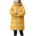 thumbnail image 2 of Miluxas Womens Coat Women's Comfy Stylish Autumn and Winter Long Sleeve Button Pocket Keep Warm Casual Long Cardigan Tops Yellow 10(XL), 2 of 5