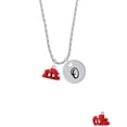 thumbnail image 2 of Delight Jewelry Resin Red Crab Silvertone Script Initial Disc - O - Charm Necklace, 20"+3", 2 of 4
