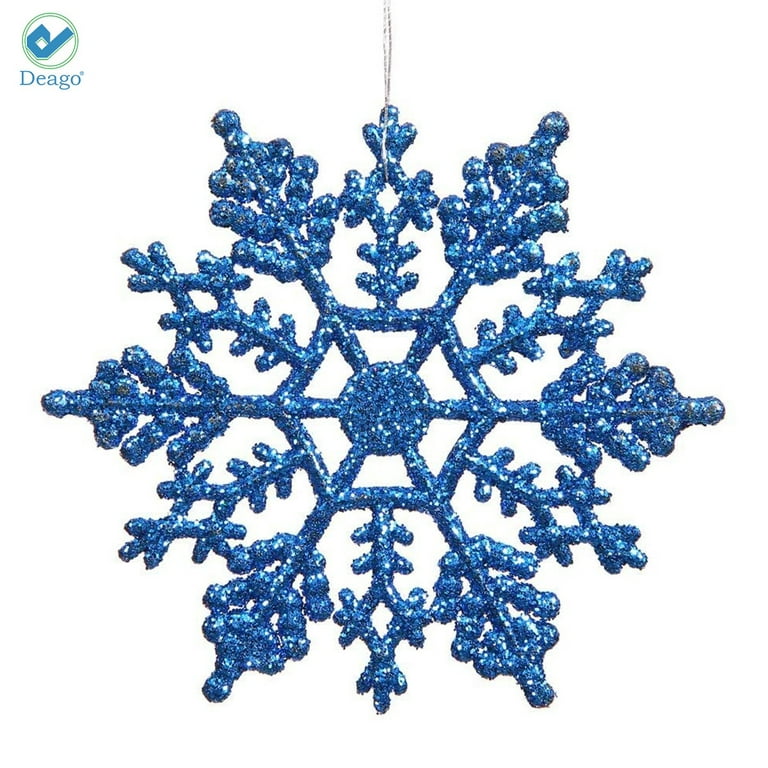 NOLITOY 5pcs Foam Snowflakes Decorations Snowflakes Embellishments Glitter  Craft Snowflake Xmas Tree Ornaments Christmas Tree Ornaments Christmas