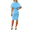 thumbnail image 3 of INSPIRE CHIC Elegant Business Dresses for Women's Double Breasted Two Pieces Cape and Dress Sets XL Sky Blue, 3 of 6