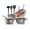 Gray, variant on NutriChef 11 Piece Nonstick Diamond Pattern Kitchen Cookware Set, Gray
