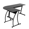 thumbnail image 4 of Escritorio de computadora FurnitureR en L Negro, 4 of 6