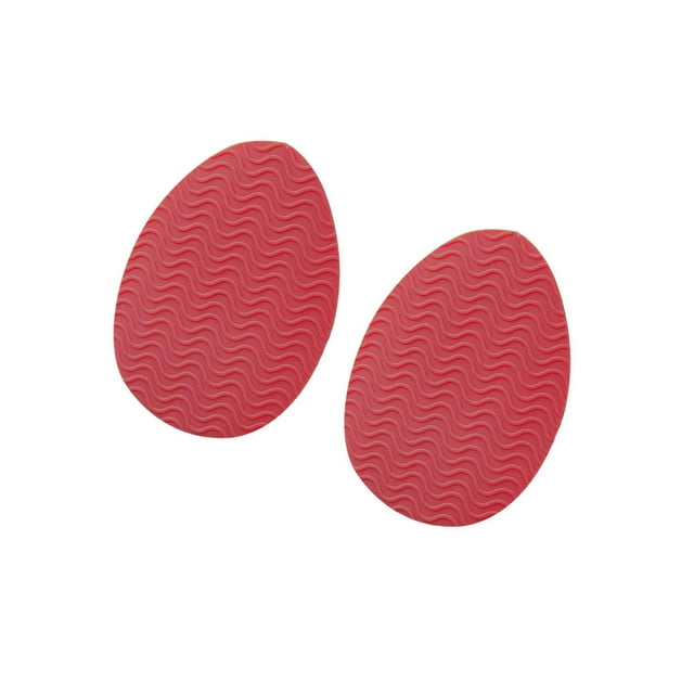 Langgg Coussinets de Chaussures Non Slip Caoutchouc Auto-Adhésif pour Talons Hauts Tête Ronde Rouge
