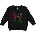 thumbnail image 2 of Inktastic I Love My Daddy Toddler Sweatshirt, 2 of 4