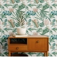 thumbnail image 2 of S4Sassy Tropical Leaves Wallpaper - Green Wall Covering, 25" X 120" Self-Adhesive Plain Vinyl Wallpaper, Decorative Wallwrap, Easy Diy Wall Covering For Bedroom, Living Room, Living Space, 2 of 6