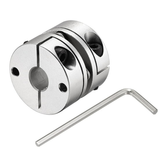 Uxcell 8mm to 10mm Bore One Diaphragm Motor Wheel Flexible Coupling Joint M4 Wrench 1 Pack