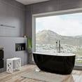 thumbnail image 4 of ALFI brand AB8862 59 inch Black & White Oval Acrylic Free Standing Soaking Bathtub, 4 of 6