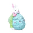 thumbnail image 3 of Figura de conejo de Pascua, escultura de conejo, bonito regalo de Pascua de resina, estatua de huevo de Pascua Estilo A, 3 of 9